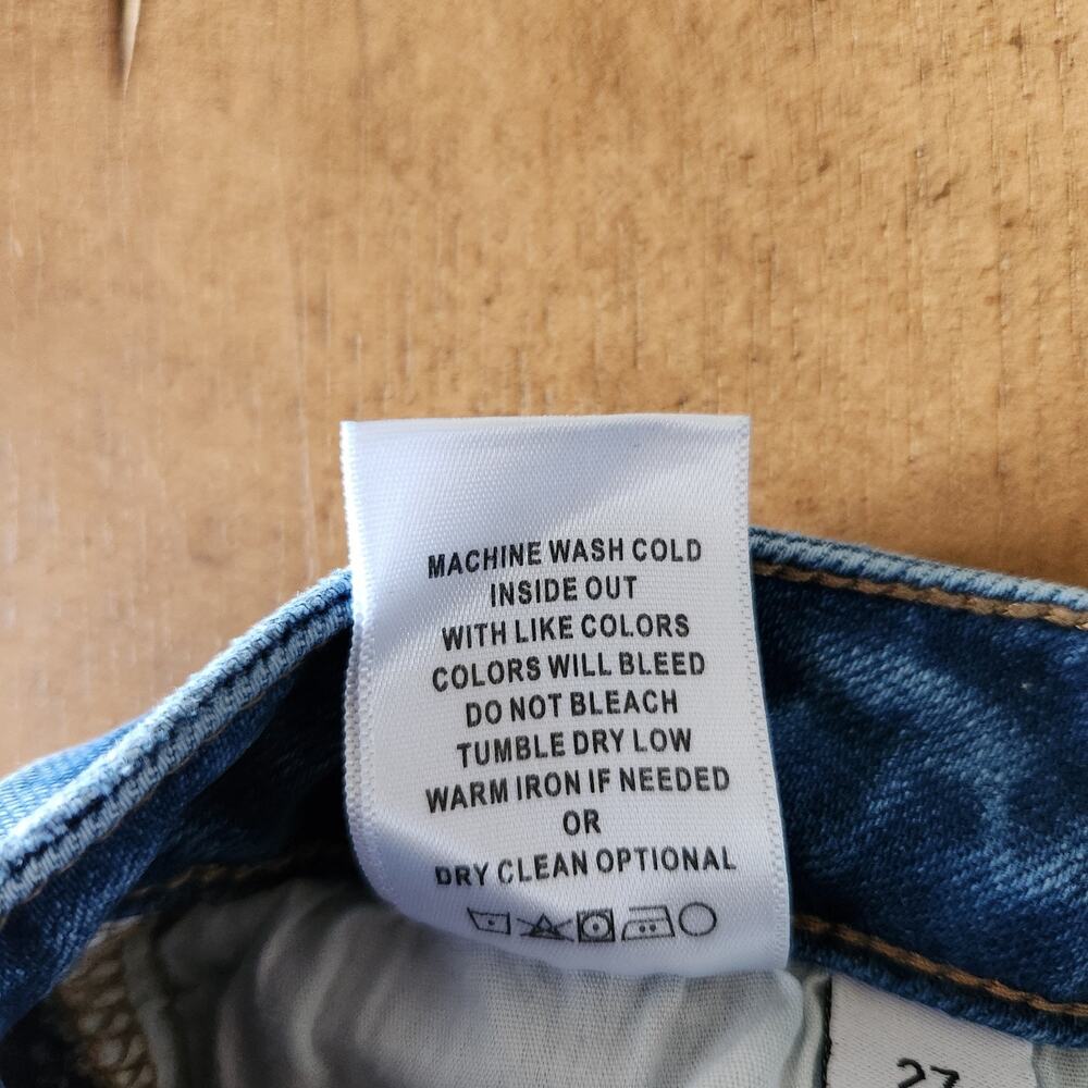 Vervet Los Angeles Flare Jeans Women's 27 High Rise Blue Denim Grunge Retro Boho - Picture 10 of 16